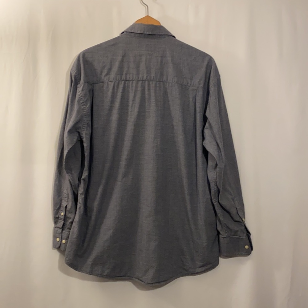 Corporate Gear Men’s Long Sleeve Dress Shirt Large 34/35 Gray 100% Cotton - Picture 2 of 7